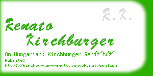 renato kirchburger business card